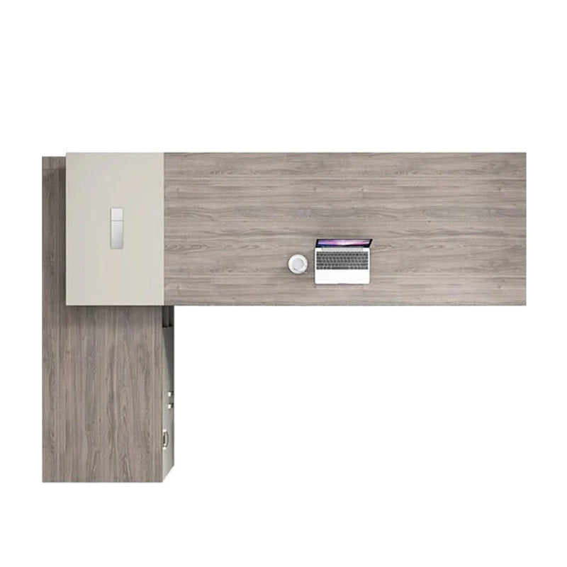 Office Furniture Luxury Executive Desk with Side Cabinet L-Shape Corner Desk Dial Lock LBZ-1072