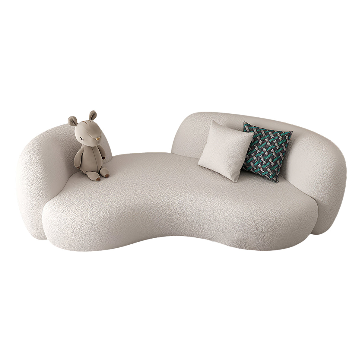 Modern Minimalist Upholstered Sofa with Rounded Corners BSF-2010