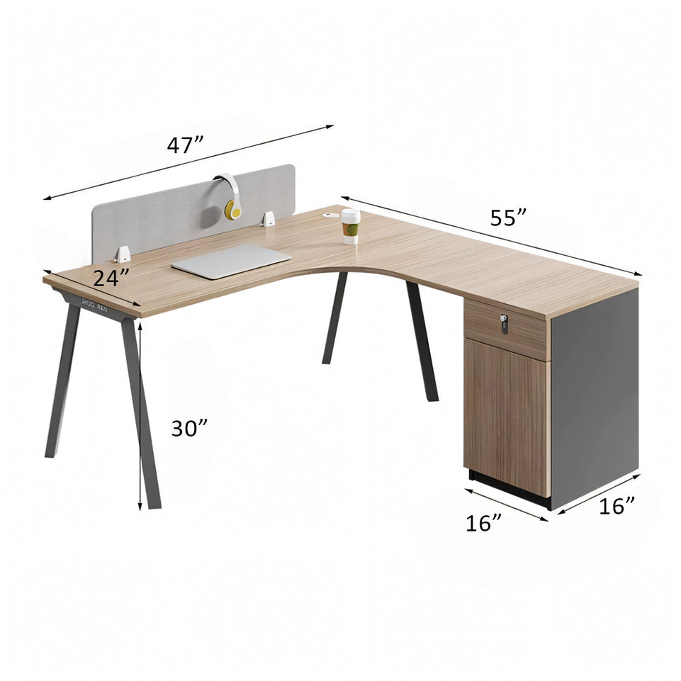 Modern Office Desk and Chair Set for 2/4/6 Employees – Sleek and Simple Design BGZ-K004