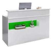 Hollow Design Small Front Desk with Display Window and Lockable Drawer for Shop JDT-1065