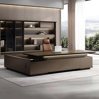 Executive Office Desk with Cabinets L-shaped Executive Desk LBZ-2005