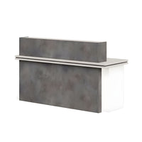 Segmented Design Straight Front Desk with Compartments and Lockable Cabinet for Hotels and Offices JDT-10100