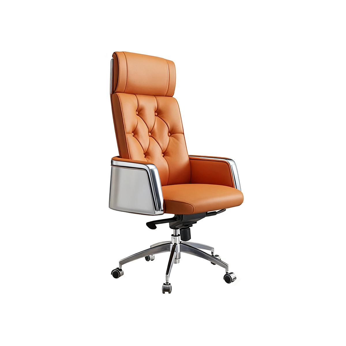 Luxury Modern Glossy Executive Desk With Mobile Storage ,Thickened Rounded Corners And Stylish Privacy Panel LBZ-107