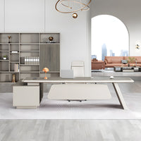 Modern L-Shaped Executive Desk with Side Storage for General Manager LBZ-2284