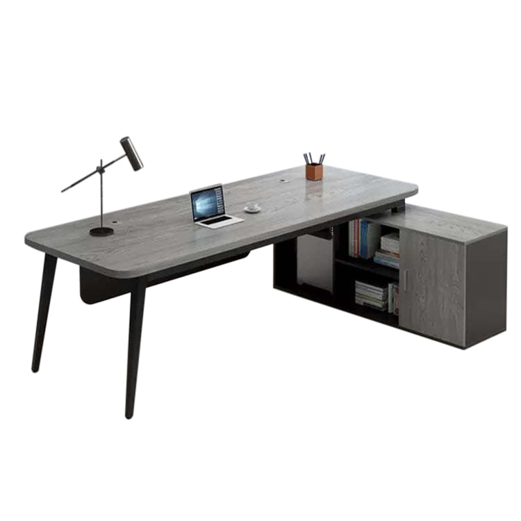 Office Executive Desk With curtain board with wiring hole Steel Leg Adjuster Foot LBZ-1078