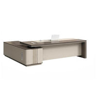 Modern Wooden L-shaped Executive Desks with Drawers and Credenza  LBZ-K066