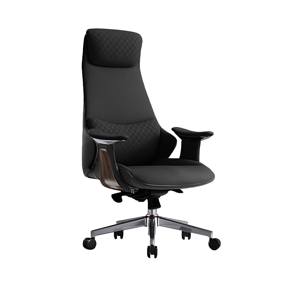 Ergonomic Office Chair with Lumbar Support & Reclining for Executive Office
