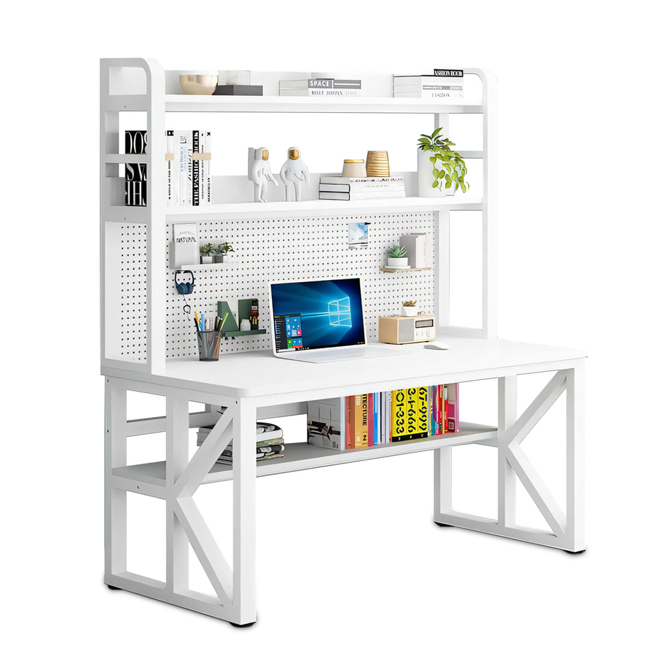 Hole Board Computer Desk - Compact, All-in-One Design for Home or Student Use-BGZ-155