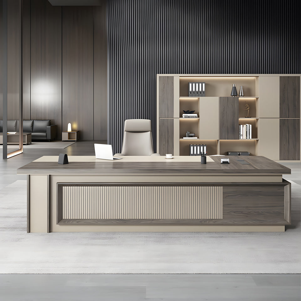 Modern Executive Desk With Wood Grain Executive Office Table LBZ-1051