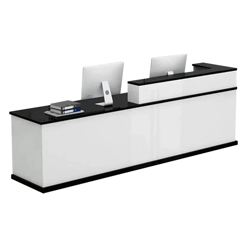 Corner Straight Reception Desk with Keyboard Tray and Drawers for Offices and Hotel Lobbies JDT-712