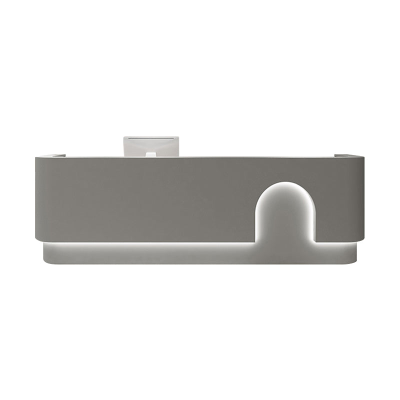 Round Arch Straight Reception Desk with Large Storage for Clothing Stores JDT-1040