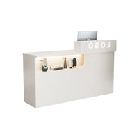 Corner Small Straight Reception Desk with Storage for Barber Shops and Salons JDT-1030