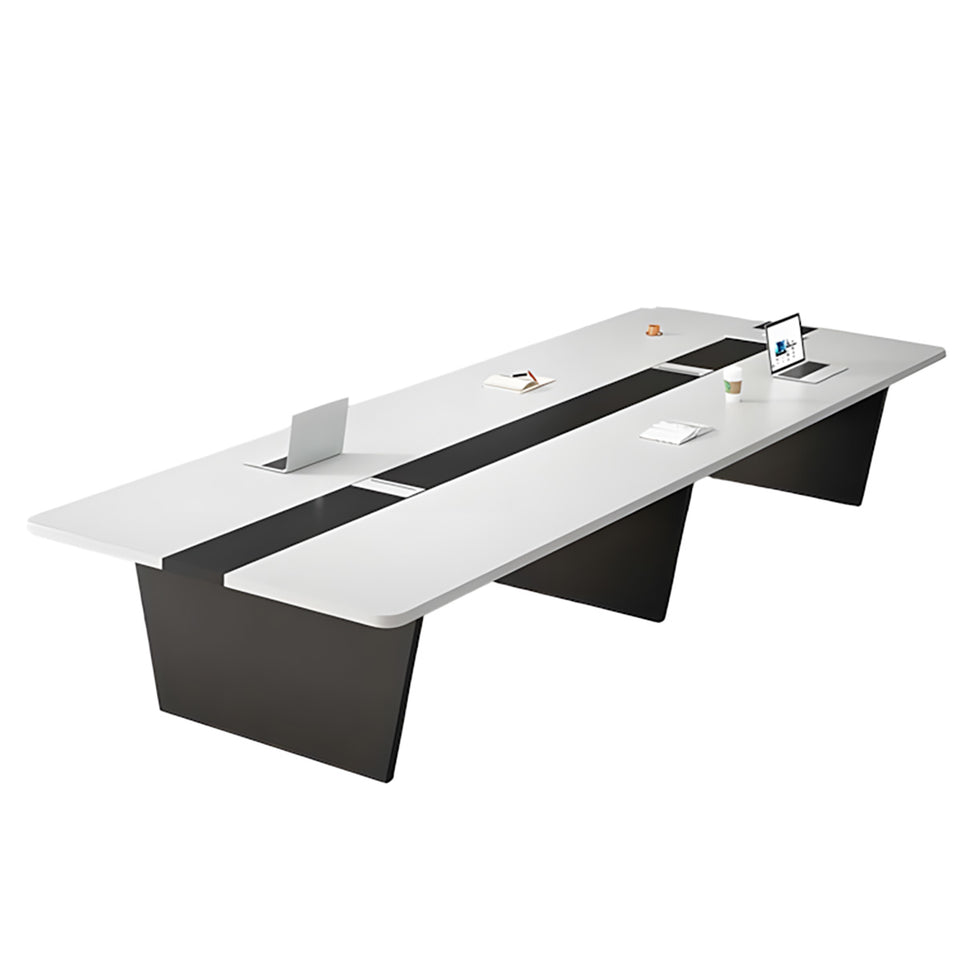 Modern Rectangular Conference Table with Cable Management Box for Office HYZ-7182