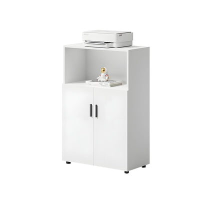Modern Office Cabinet with Ample Storage, Wooden Floor-Standing Cabinet, Partitioned Storage, Quiet Hinges, and Sleek Aluminum Handles CWG-2174