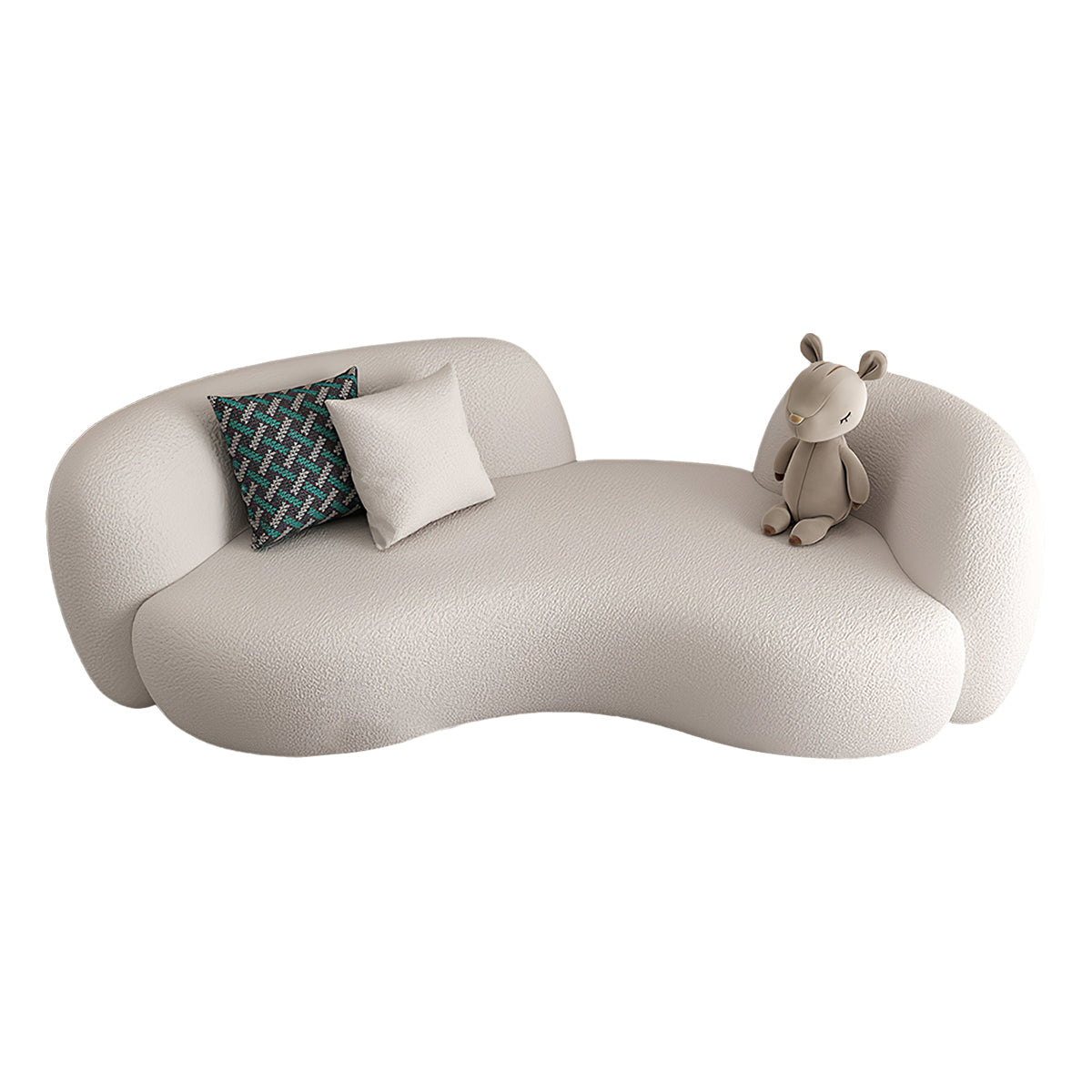 Modern Minimalist Upholstered Sofa with Rounded Corners BSF-2010