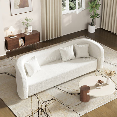 Elegant Teddy Fabric Office Sofa with Curved Backrest for Modern Workspaces SZ-SF-0005 (In Stock)