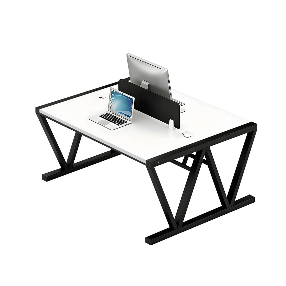 Simple Modern Desk and Chair Set with W Shaped Thickened Legs and Screen Partition YGZ-739