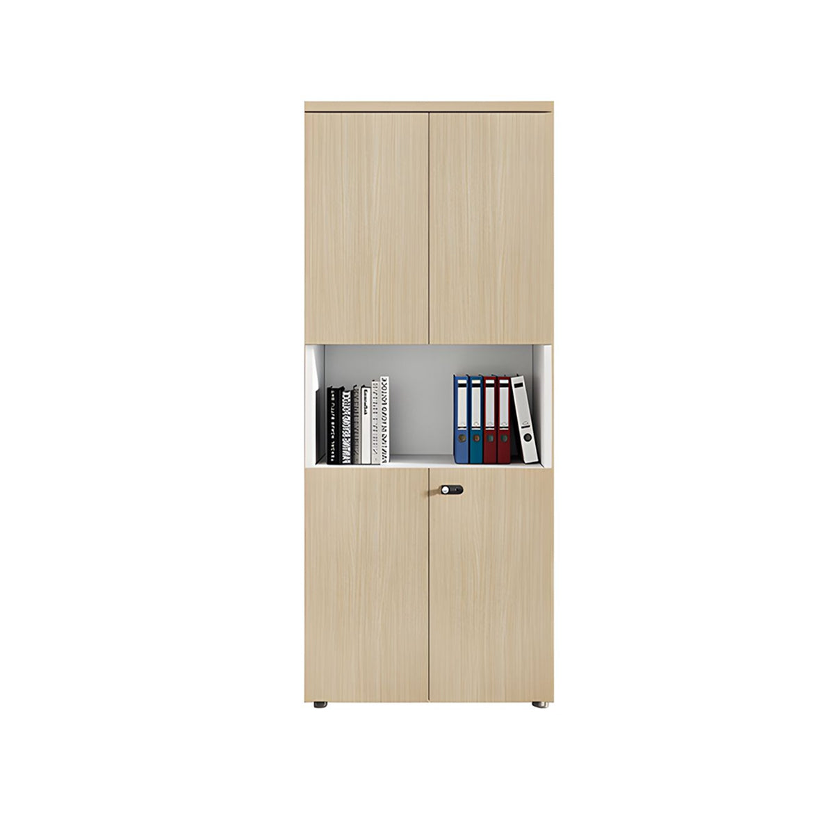 Sleek Durable Lockable Floor-Standing Office Filing Cabinet With Adjustable Shelves For Secure Document Storage WJG-2167