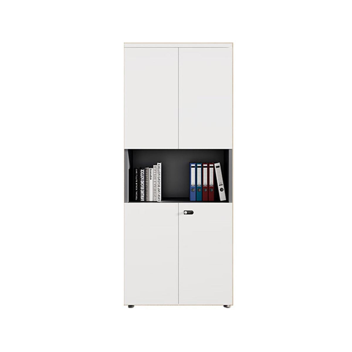 Sleek Durable Lockable Floor-Standing Office Filing Cabinet With Adjustable Shelves For Secure Document Storage WJG-2167