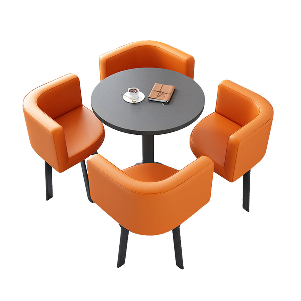 Reception Table with 4 Chairs for Small Cafés or Waiting Areas JDZH-2022