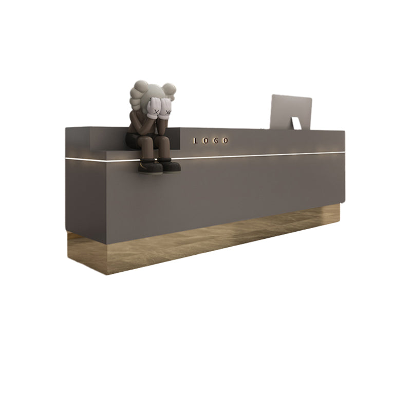 Simple Modern Stainless Steel Cashier Small Bar Table Front Reception Desk JDT-10163