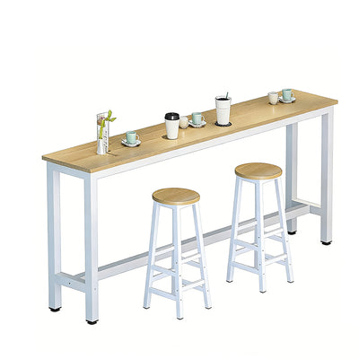 High Rectangle Bar Table and Chairs Set with Footrest for Commercial and Business Use BTZ-001