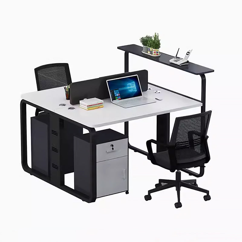 Sophisticated Simplicity Steel Framed Staff Desk Set with Modern Furniture Pieces YGZ-1016