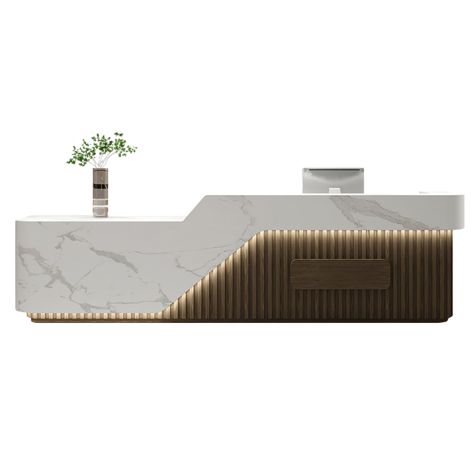 Modern Reception Desk with Under-Counter Storage for Front Office Counter for Company JDT-2098 (In Stock)