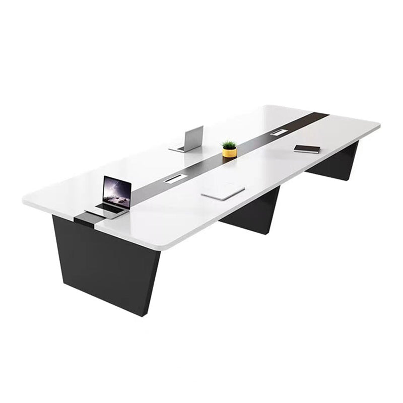 Modern Minimalist Conference Table with Cable Management Box Sophisticated Elegance for Office Meetings  HYZ-10103