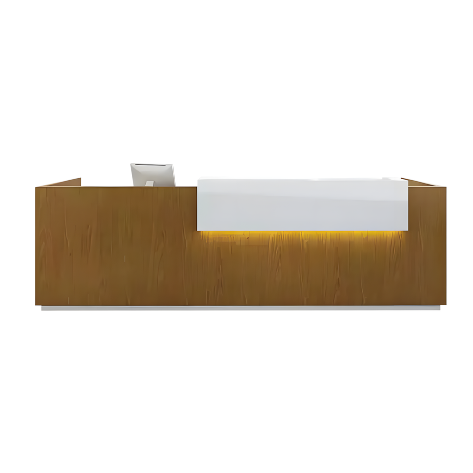 Block Color Straight Reception Counter with 2 Drawers and Cable Management for Reception JDT-056