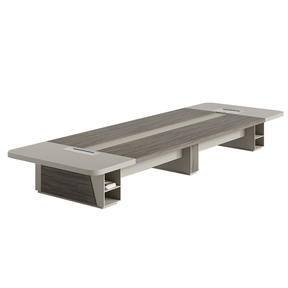 Modern Rectangular Conference Table with Under-Desk Storage for Office HYZ-7161
