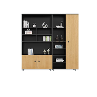 Rectangular Wooden File Cabinet with Open Storage Compartments WJG-745