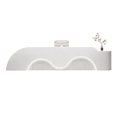 Luxury Curved Reception Desk Beauty Salon Cashier Counter（Stock Items）