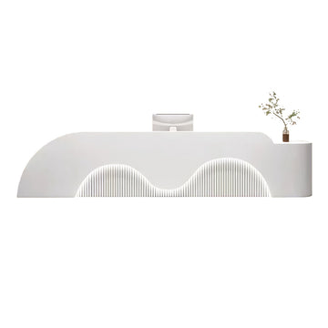 Luxury Curved Reception Desk Beauty Salon Cashier Counter（Stock Items）