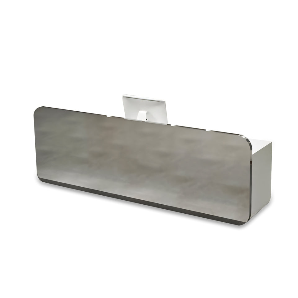 Stainless Steel Straight Reception Counter with Spacious Storage and Keyboard Tray for Consulting JDT-066