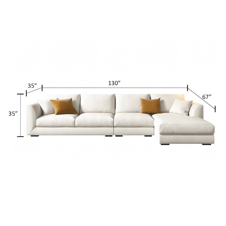 Modern Minimalist Sisal Fabric Sofa Chaise Lounge Sofa BSF-2007