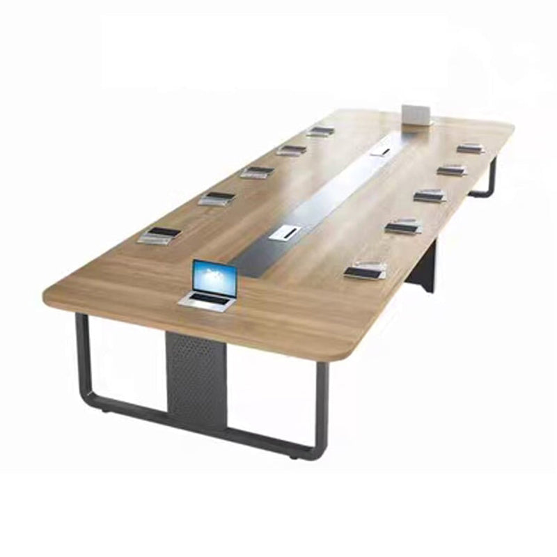 Minimalist Modern Conference Table with Melamine Coated Board and Aluminum Alloy Steel Legs HYZ-10110