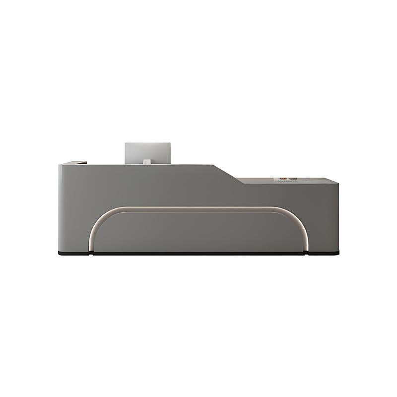 Curved Reception Desk with Desktop Corner and Large Storage for Offices and Salons JDT-1037