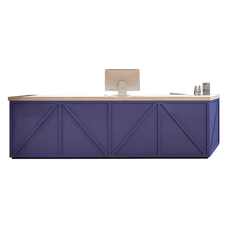 L-Shaped Front Desk with Large Storage for Cafés and Bars JDT-10157