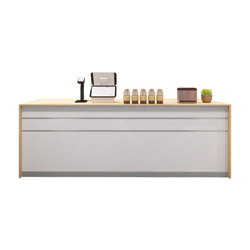 Solid Wood Reception Counter For Small Shops And Cafes, Durable Commercial Front Desk JDT-020