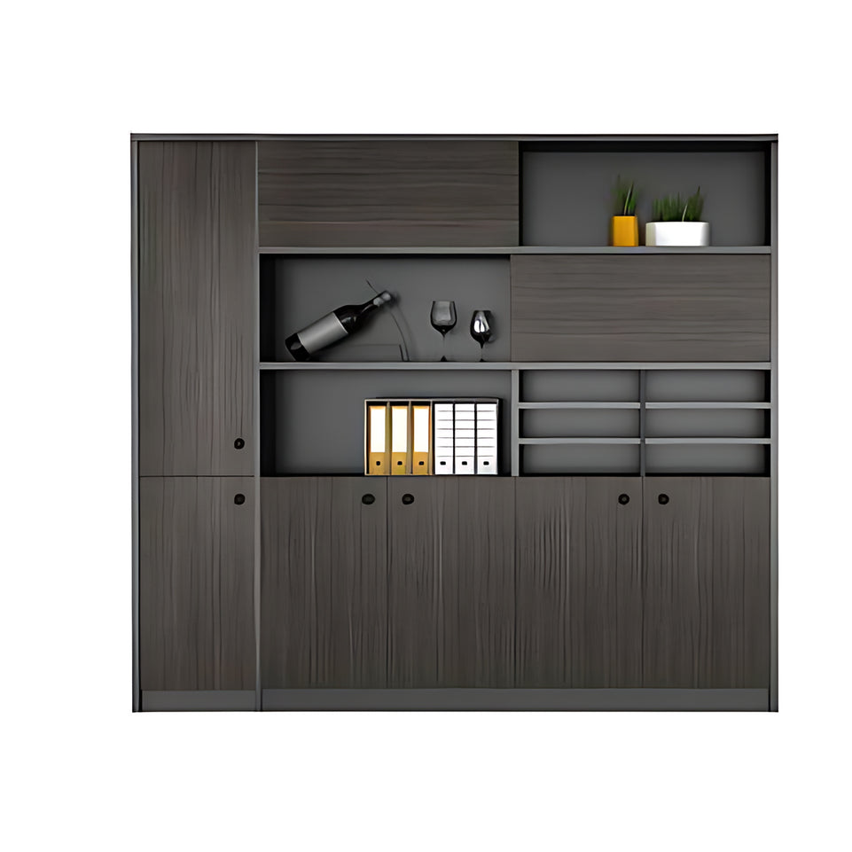 High-end Managerial Executive Desk With Marble Pattern and Side Cabinet LBZ-10198