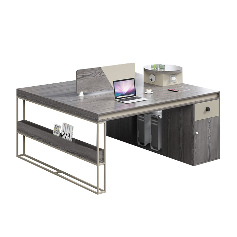 Staff Computer Desk Office Table Furniture Cylinder Shaped Cable Management Box and Functional Storage Cabinet YGZ-1048