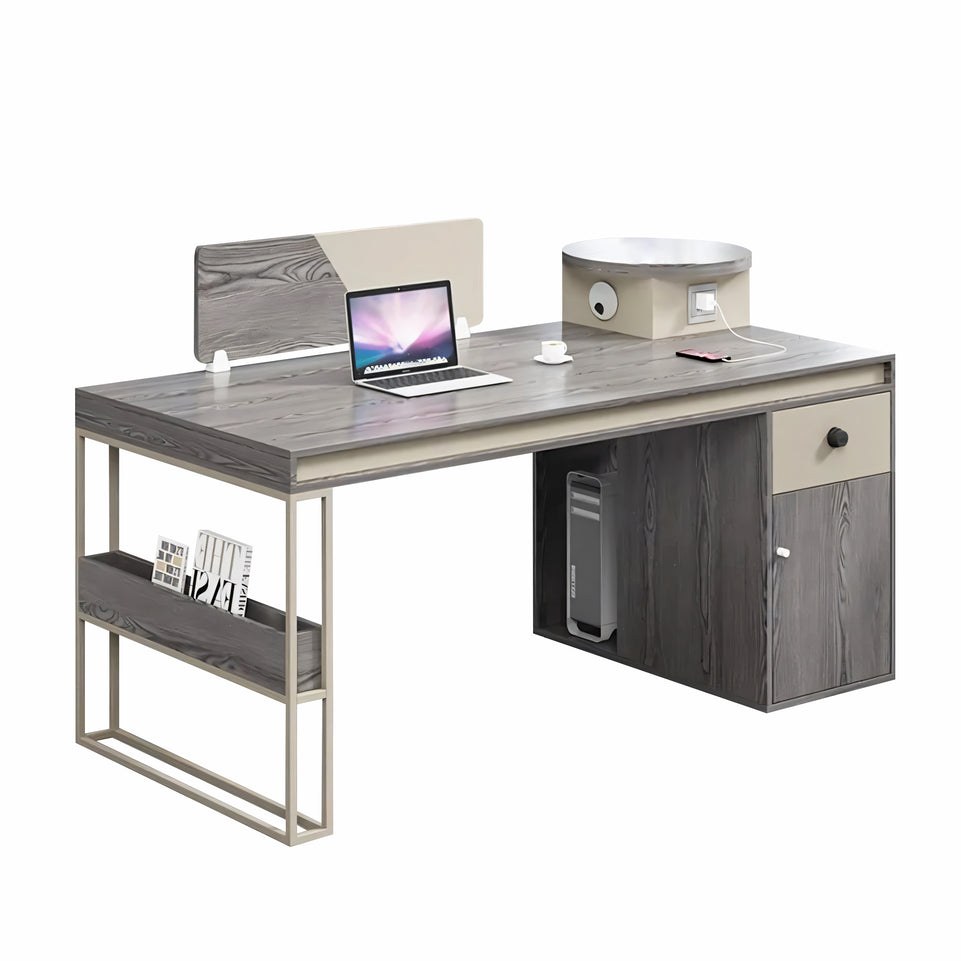 Staff Computer Desk Office Table Furniture Cylinder Shaped Cable Management Box and Functional Storage Cabinet YGZ-1048