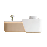 Elegant Reception Desk with LED Lighting & Spacious Storage for Offices & Salons JDT-2356