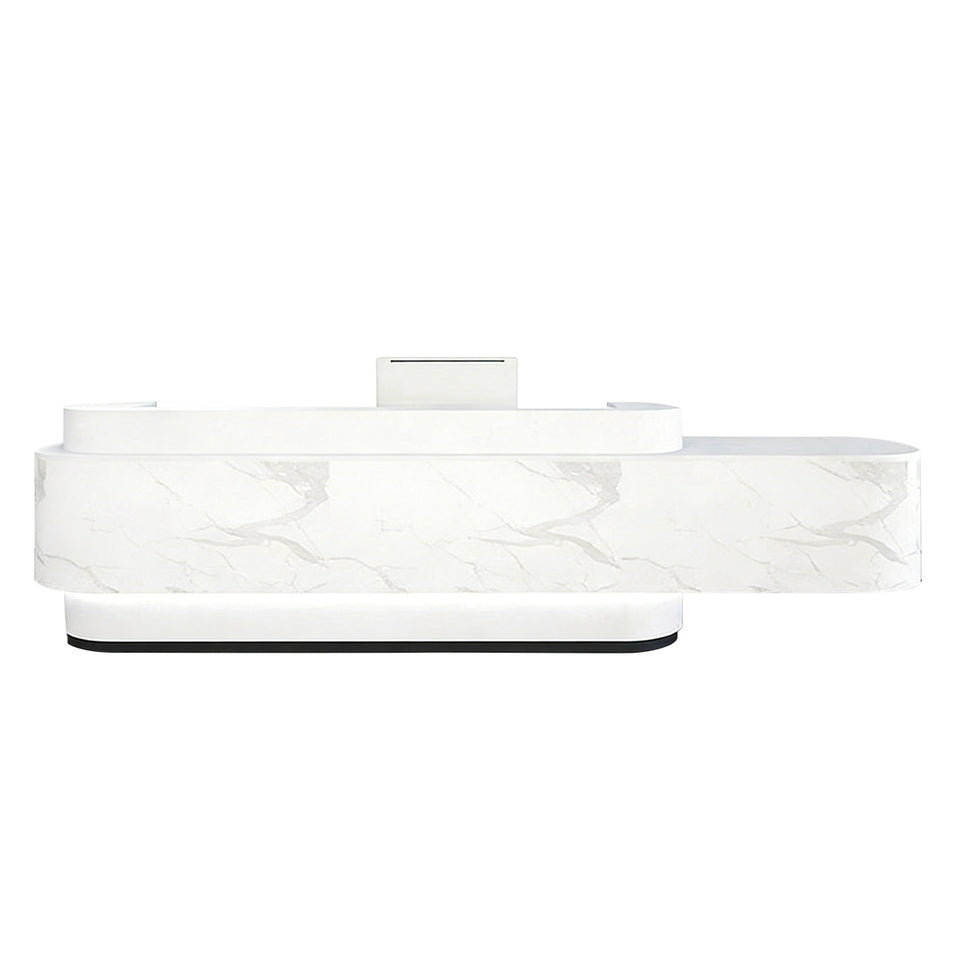 Unique Design Straight Reception Desk with Storageand Custom Logo for Salons JDT-086