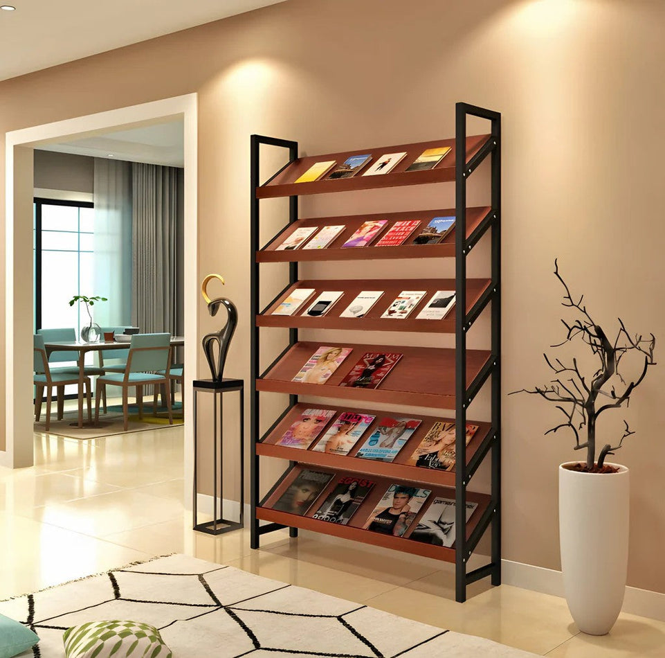 Open Bookshelves and Bookcases Freestanding Bookshelf 6-Tier Tall Bookshelf ZZJ-008-W (West Coast)