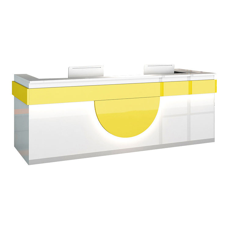 Modern and Stylish Reception desk, Light wood grain color  JDT-7247