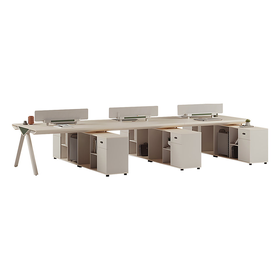 Stylish Modern Employee Desk with Unique Curved Screen Desktop Design BGZ-2040