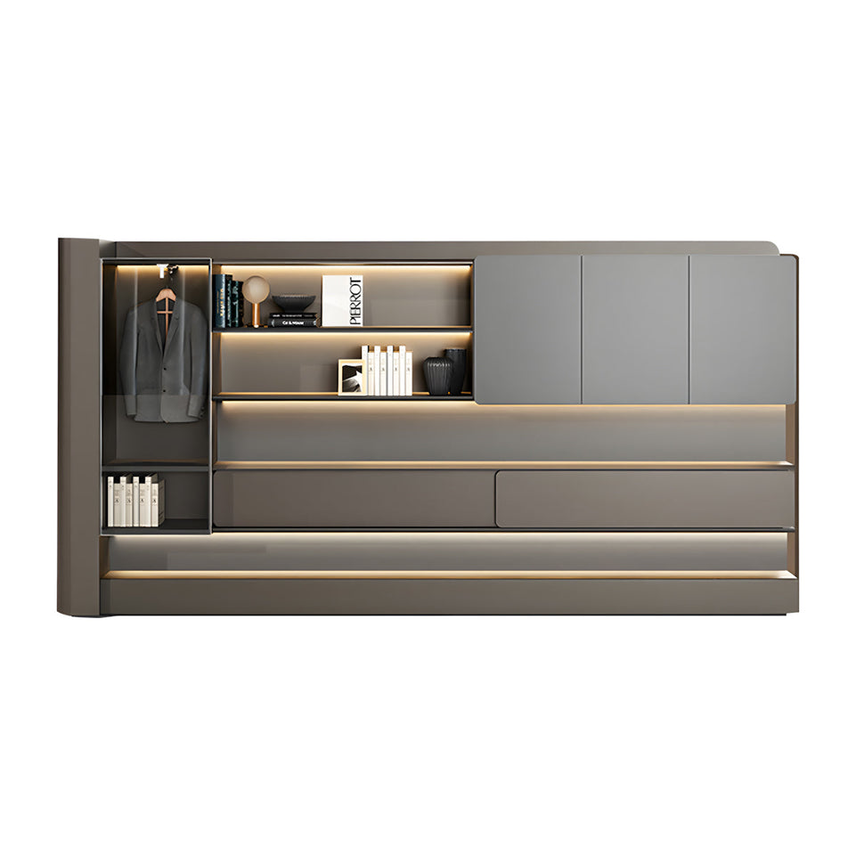 Luxury L-Shaped Executive Desk with Large Storage Cabinet & Password Lock for High-End Offices LBZ-2160