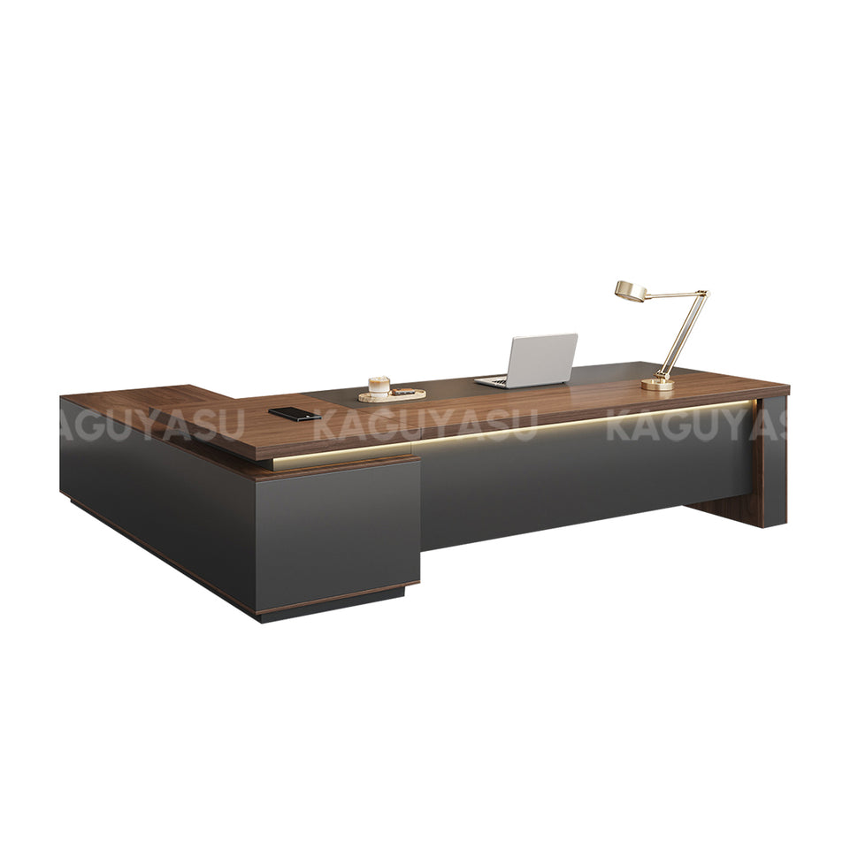 Modern High-End Executive Desk with Thick Desktop and Spacious Under-Desk Clearance LBZ-2143N（In Stock）